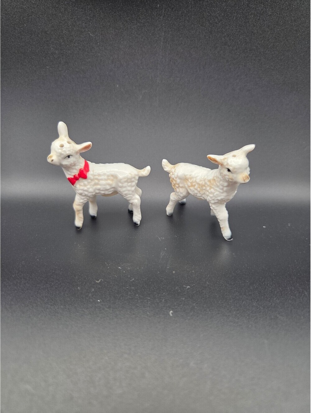 Mid -Century Lamb Salt and Pepper shakers